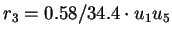 $r_3=0.58/34.4\cdot u_1u_5$