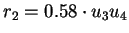 $r_2=0.58\cdot u_3u_4$