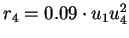 $r_4=0.09\cdot u_1u_4^2$
