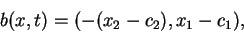 \begin{displaymath}
b(x,t) = (-(x_2-c_2), x_1-c_1),
\end{displaymath}